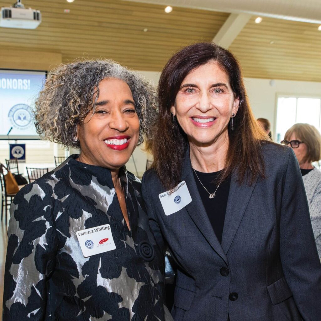 Sharon Sobol Jordan and Vanessa Whiting smiling together